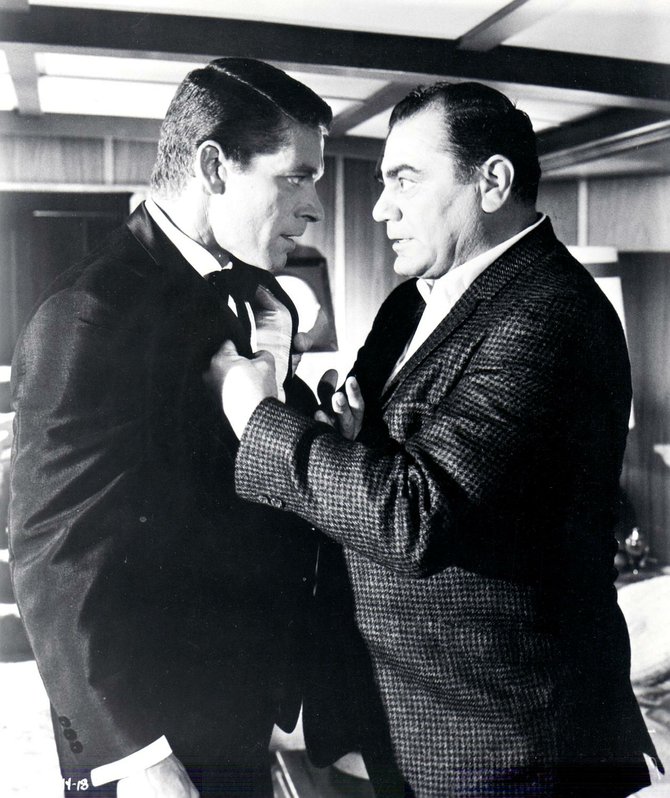 Tough guy Barney Yale, warns Stephen Boyd not to "shuck" him in the cream of the crap masterwork, "The Oscar" (1966).