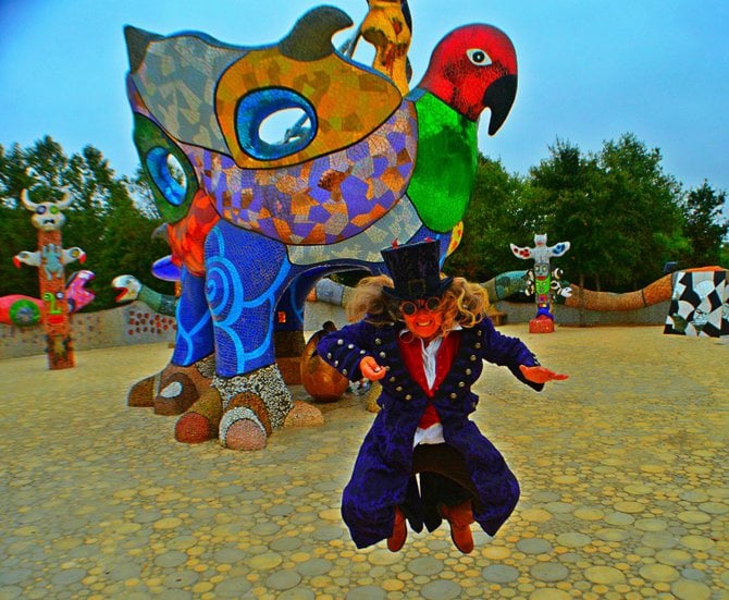 Landing in Queen Califia's Garden. Kit Carson Park, Escondido.