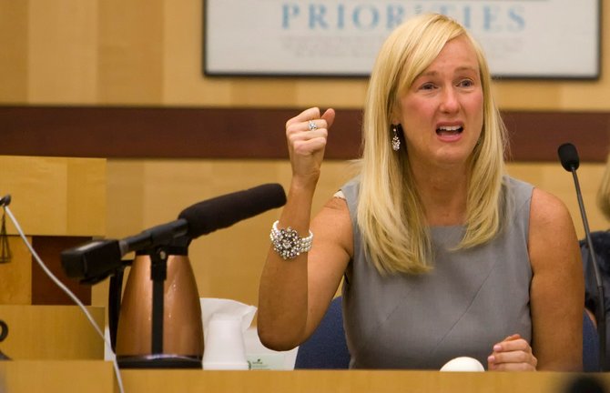 Kendra Beebe in court, describing the attack.  Photo Nick Morris.