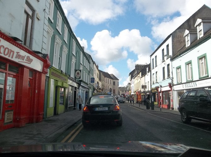 Just a wee bit of traffic on the main street in Kilkenny, Ireland