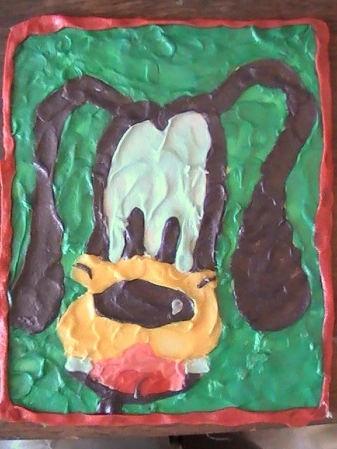"Goofy" Chewed-up Gum on Paper. 8in.X6in.