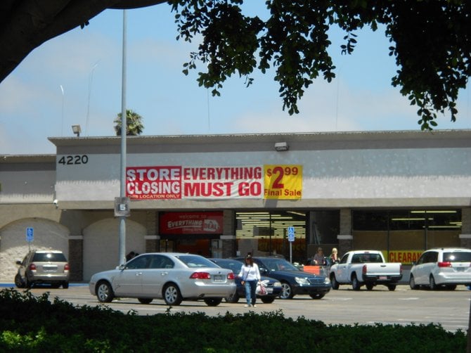 Another store closing in Clairemomt on Clairemont Ave.