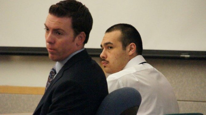 Defense attorney Patrick McCoy and Juan Alberto Rocha.  Photo Bob Weatherston.