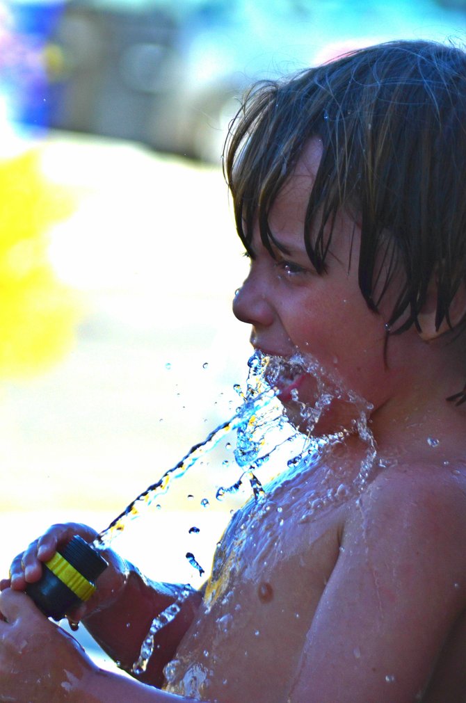 Water play in College Grove