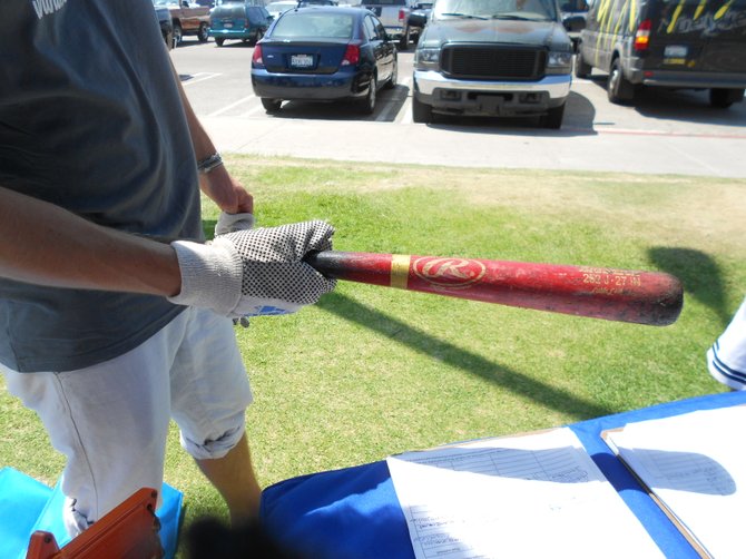 Very cool wooden baseball bat found by a clean-up volunteers in the sand at South Mission Beach.