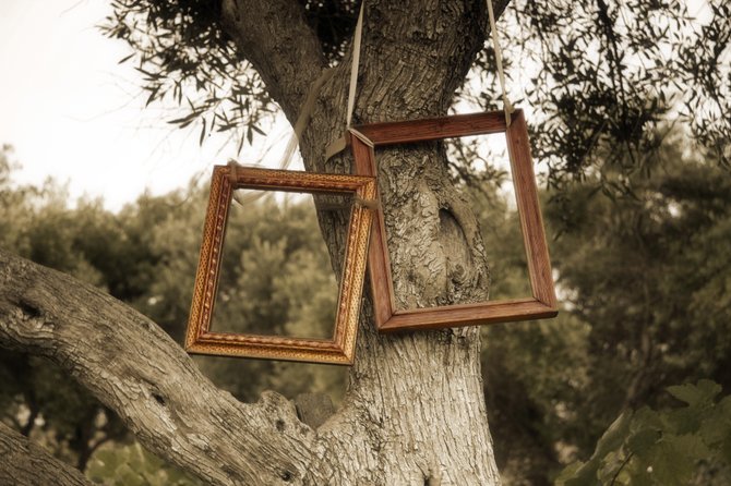 Picture frames hanging at the Bernardo Winery in Rancho Bernardo