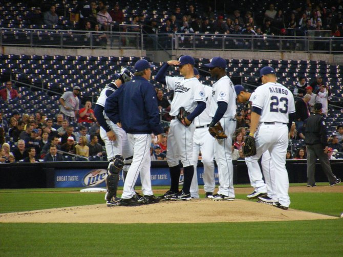 Meeting on the mound from earlier this year, not necessary on Wednesday afternoon.