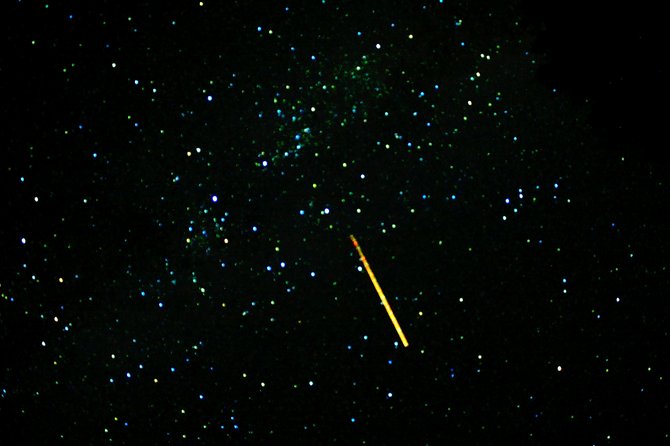 A perseid meteor seen from top of Mt. Laguna 3 am Sunday, August 12, 2012.