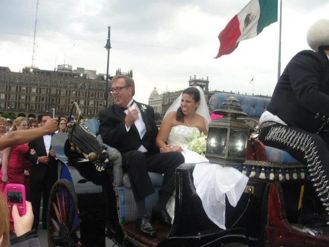 The Movement's bride, Mariana (and her father)  in Mexico City