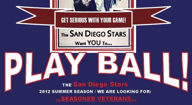 Recruiting poster for independent ballplayers