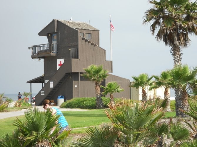 Lifeguard tower at South Mission Beach.