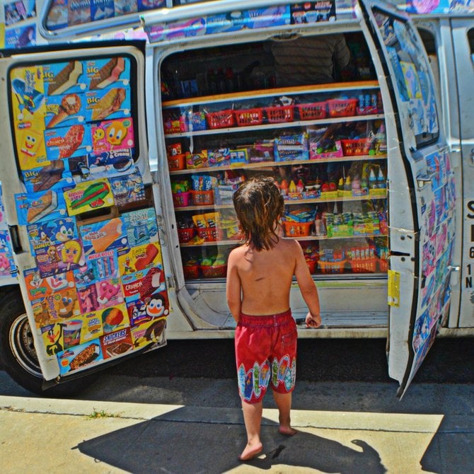 Like a Kid in a Candy Store...er, ice cream truck.

Hilton Head Spray Park, Rancho San Diego.