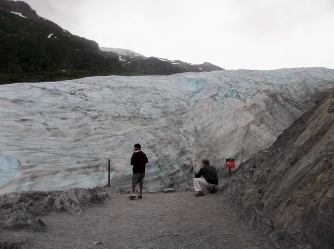 Checking out Exit Glacier in Kenai Fjords National Park near Seward, Alaska.