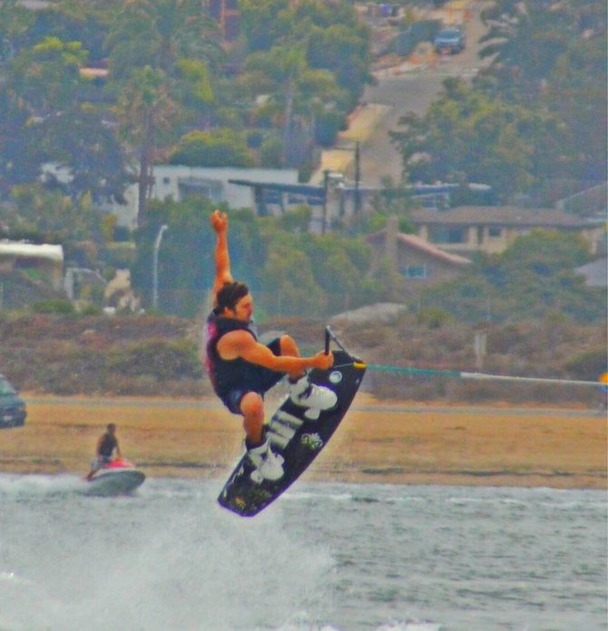 Catching air in Mission Bay