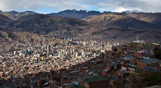 The highest capital in the world, La Paz, Bolivia, sits at roughly 11,975 feet above sea level. 