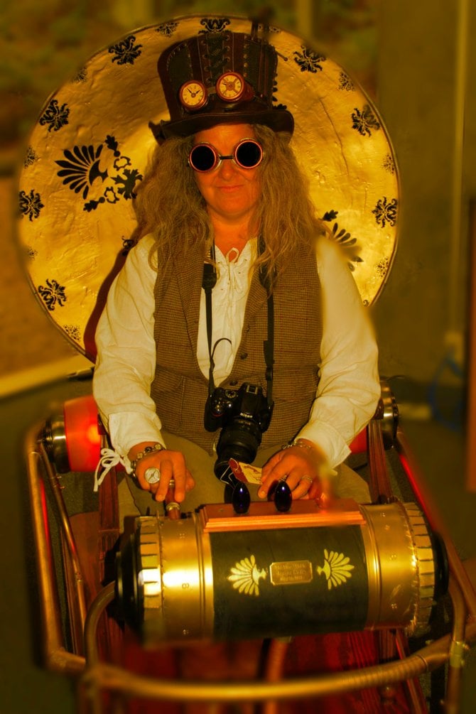 Time Machine at the Steampunk Tea held Aug.25th at the Geisel Library, UCSD