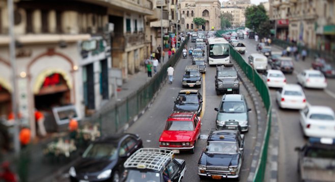 Cairo's anarchy-inducing rush hour might be one aspect of the city still unsafe for travelers. (stock photo)