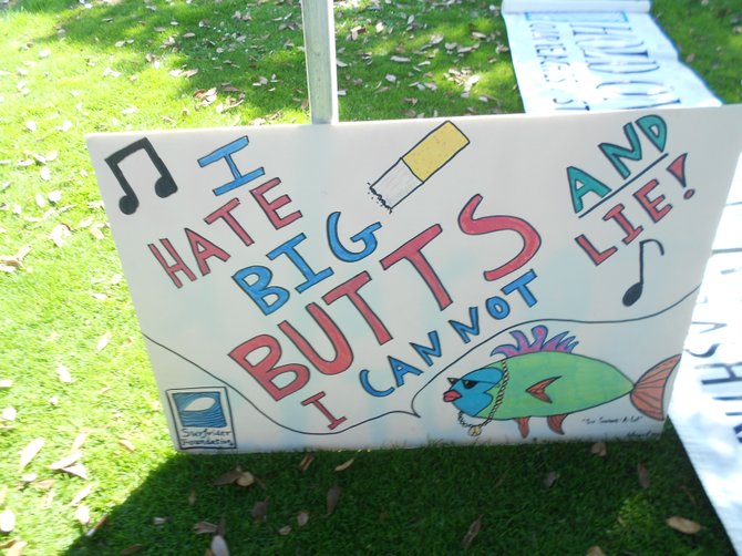 Slightly offensive BUTTS sign in Mission Beach.