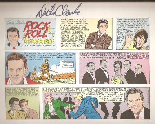 Proofsheet from my personal collection, signed by the late Dick Clark