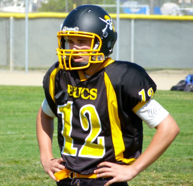Mission Bay junior quarterback Nick Plum
