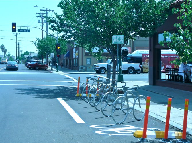 There is even more free parking for cyclists in SD's Art District.