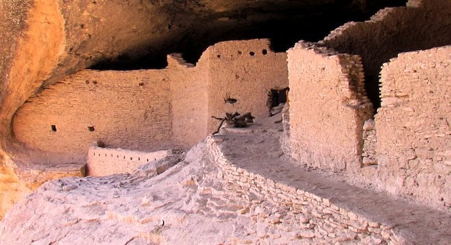 New Mexico's 700-year-old Gila Cliff Dwellings. 
