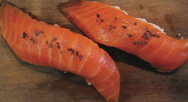 The sockeye salmon was "an expression of the fish so pure" that sushi purists will 
"go ga-ga."