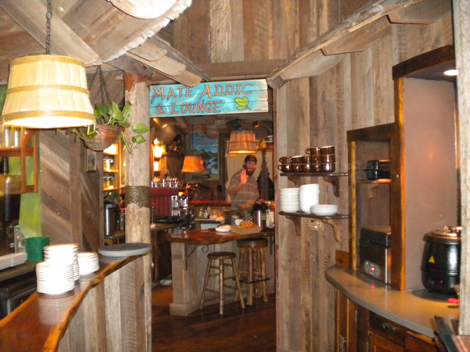 Inside the woody, hand-carved Yellow Deli