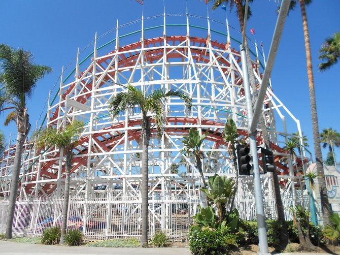 Roller coaster at Belmont Park in Mission Beach.