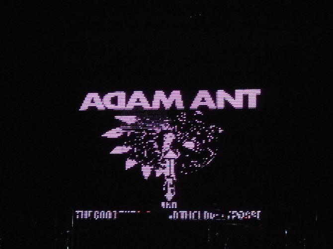 Adam Ant stage set at 4th and B show, downtown.
