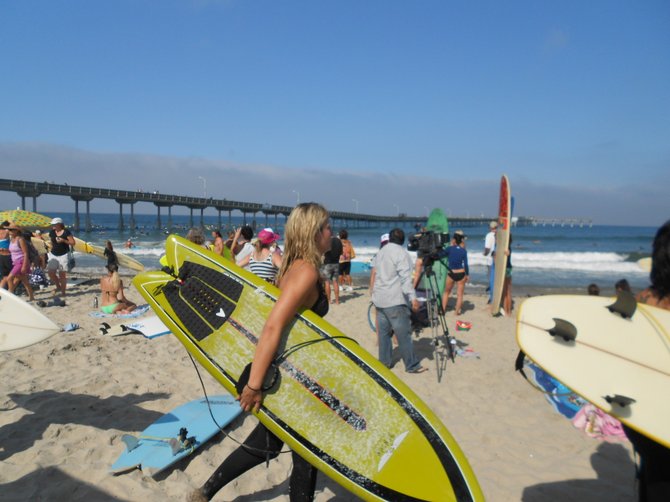 Getting ready for the Paddle in Ocean Beach.