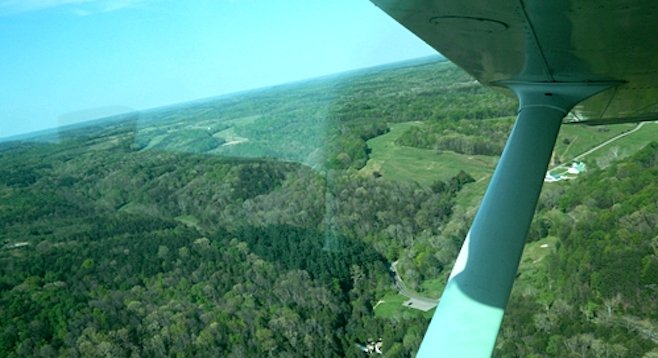 Ohio's Hocking Hills, from the bird's eye view of a four-seater plane. 