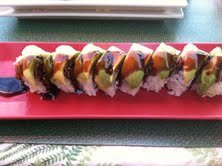 Hot and savory, the caterpillar roll makes ample use of eel