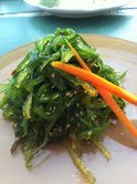 Seaweed salad: crunchy and laced with sesame seeds