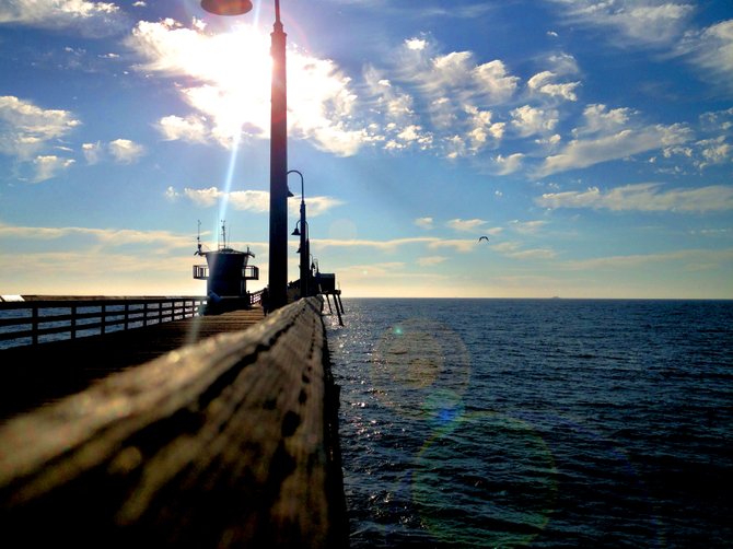This picture was taken at the Imperial Beach pier. 