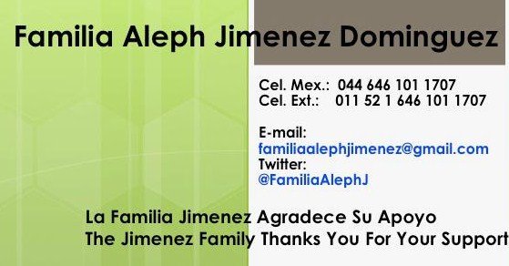 Photos from the Familia Aleph Jimenez Dominguez facebook page