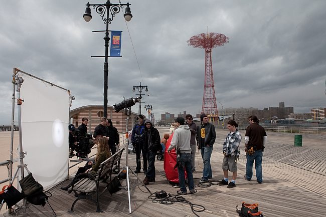 Location shoot at Coney Island.
