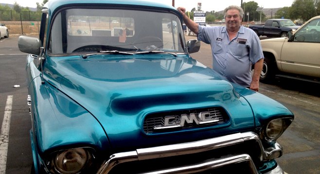 Eddie Long’s 1956 GMC pickup is not what it seems. “It has all the modern conveniences,” he boasts.