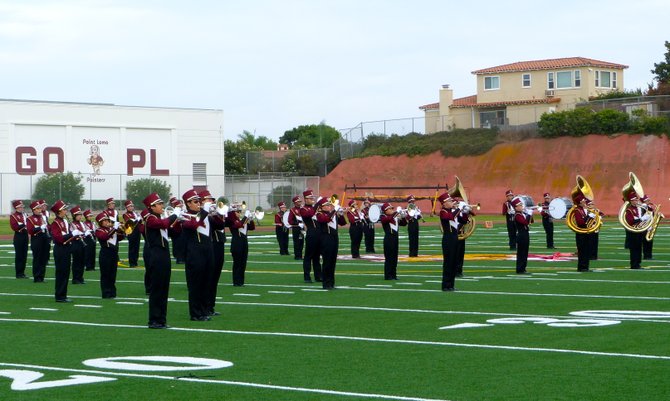 Point Loma's band provides halftime entertainment