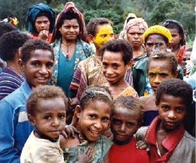 A few of the younger villagers in Kontu.