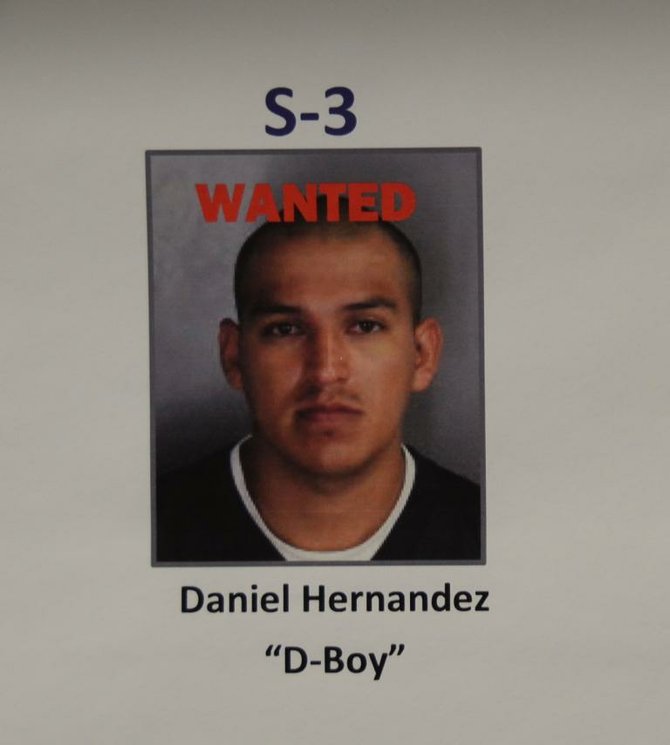 Photo of Hernandez displayed at OPD.