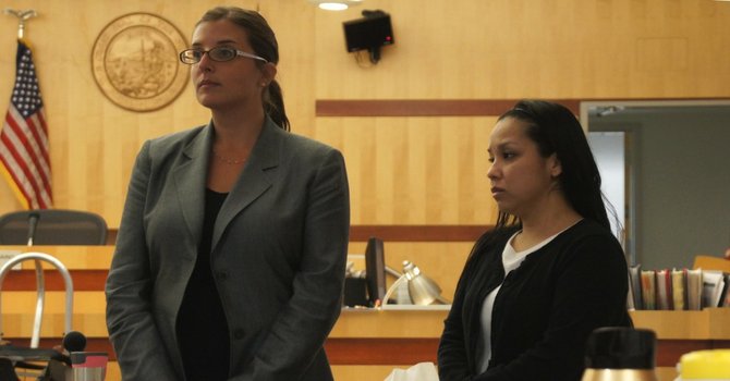Def atty Lindsay Itzhaki and defendant Debbie Sumi.  Photo Bob Weatherston.