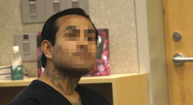 Sergio Lopez, shown in court and in an Escondido police mug shot, fired his gun and eluded two officers and a police dog. He was arrested in Mexico months later.
