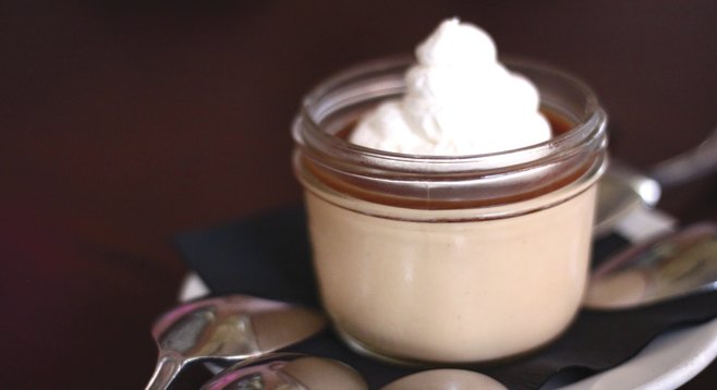 Don’t feel guilty if you decide not to share your butterscotch pudding at Blue Ribbon Artisan Pizzeria.