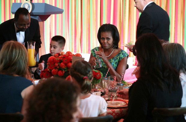 "More sketti, Mrs. First Lady?"