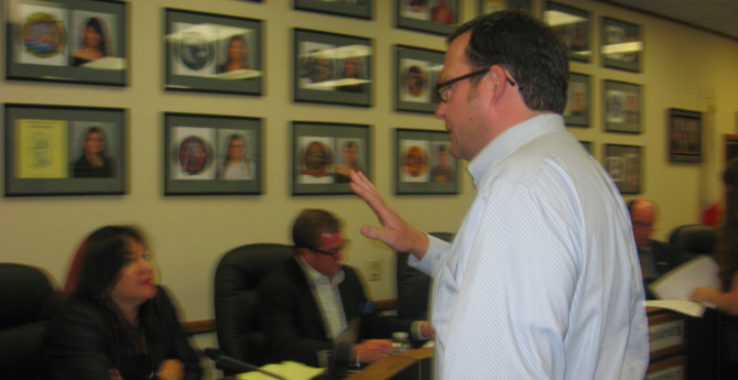 Attorney Kevin Carlin served subpoenas to district board members.