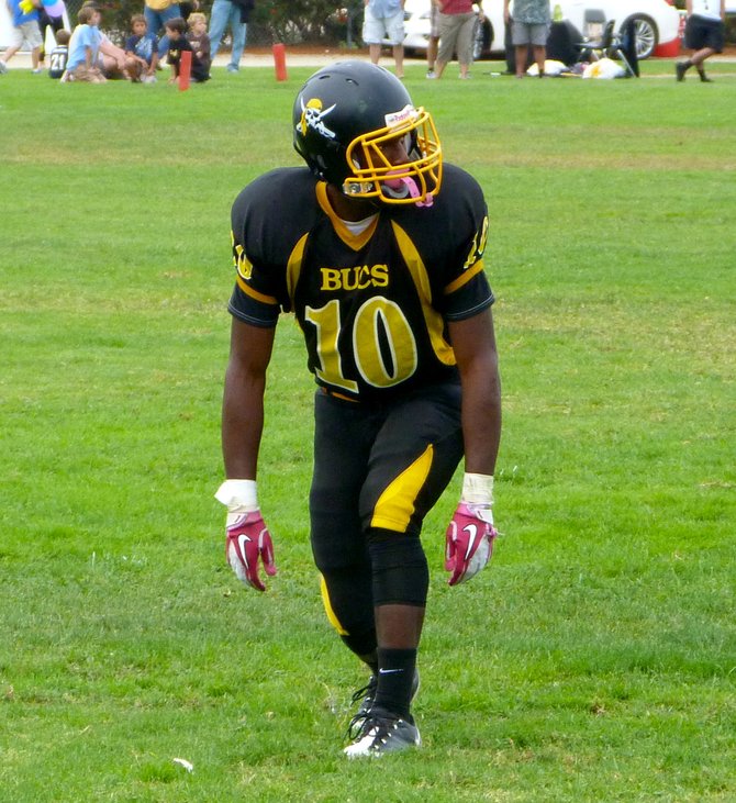 Mission Bay junior receiver Andre Petties-Wilson