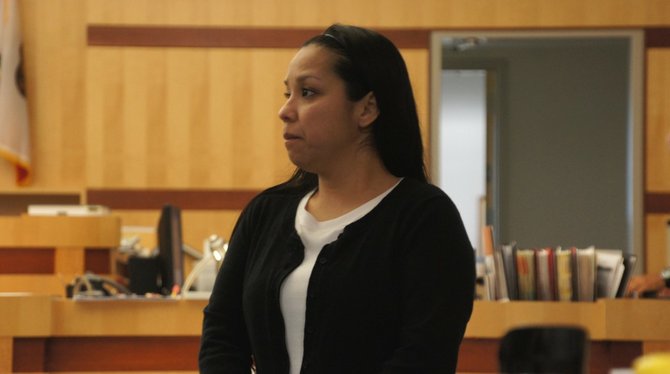 Debbie Pacheco Sumi in court.  Photo Weatherston.