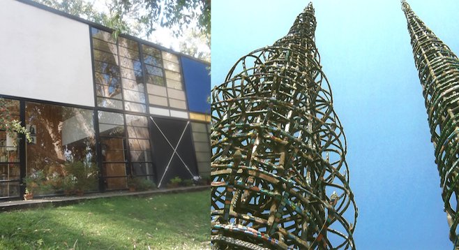 Two very different sides of L.A.'s artistic heritage are represented in the Eames House and Watts Towers.