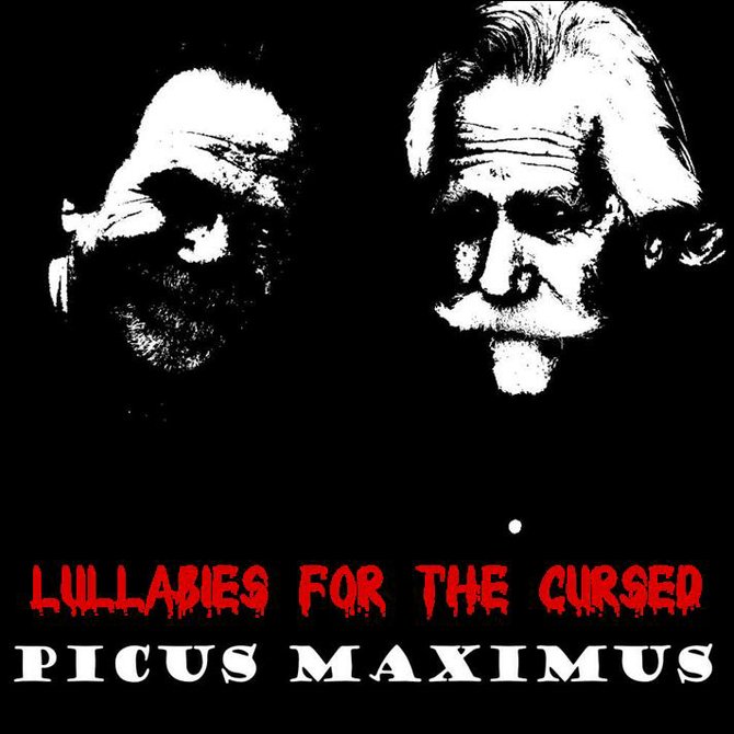 Boris Karloff and Col Sanders?  Nah, it's Jim Soldi and Rick Sparhawk on Lullabies for the Cursed cover art. 